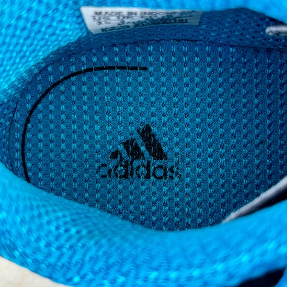 Adidas Kid's Conquisto FG J Firm Ground Boots Black/Blue - Size 2.5 - Picture 10 of 12